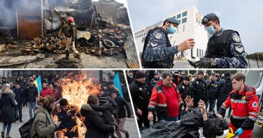 "صور" العالم هذا المساء..السيطرة على حريق سوق إطارات بالهند بعد اشتباكات قانون الجنسية.. رجل يشعل النار فى جسده بمحيط المكتب الرئاسى بأوكرانيا..آلاف الأشخاص يرتدون الكمامة فى شوارع الكويت لمنع تفشى فيروس كورونا