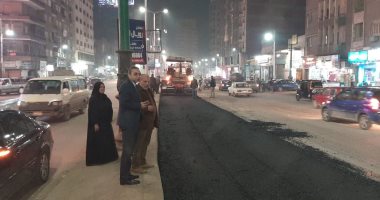 اعمال رصف شارع الجلاء فى طنطا تقترب من نهايتها بعد 3 سنوات.. صور 