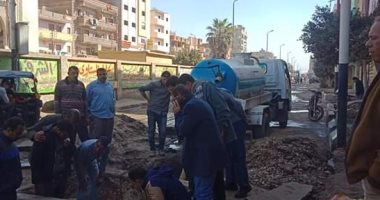 رئيس مدينة زفتى: العمل مستمر منذ صباح اليوم لإصلاح كسر خط الطرد الرئيسى