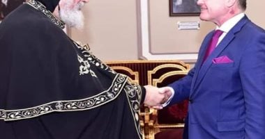 البابا تواضروس يستقبل رئيس برلمان النمسا بالكاتدرائية