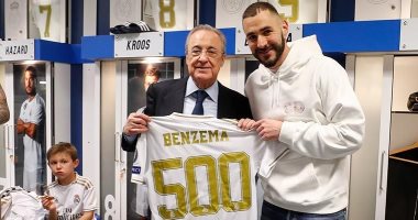 كريم بنزيما يصل للمباراة 500 مع الريال ضد برشلونة