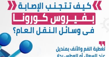 إنفوجراف.. كيف تتجنب الإصابة بفيروس كورونا فى وسائل النقل العام؟