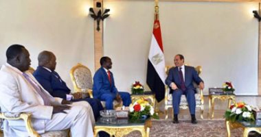 فيديو.. السيسي يستقبل نائب رئيس جنوب السودان ويرحب بتشكيل حكومة الوحدة