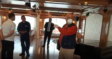 أول فيديو من داخل الباخرة السياحية المكتشف بها إصابة 12 حالة كورونا