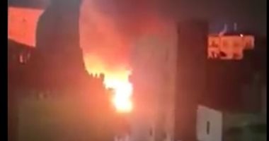 فيديو.. شاهد حريق محلات الدرب الأحمر قبل إخماده