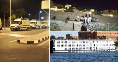 "الأقصر" تنتهى من مهمة نقل 45 مصريا وأجنبيا من الباخرة النيلية إلى الحجر الصحى بمرسى مطروح.. الحالات يرافقهم طبيب وبينهم 34 حالة إيجابية و11 سلبية.. وتم نقلهم بأسطول سيارات إسعاف من الباخرة للمطار .. فيديو وصور