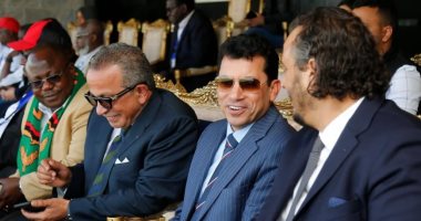 وزير الرياضة والجنايني يدعمان بيراميدز أمام زاناكو باستاد الدفاع الجوى