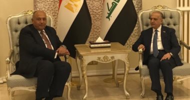 صور لقاء سامح شكرى ونظيره العراقى فى ثانى محطات جولته العربية الخارجية