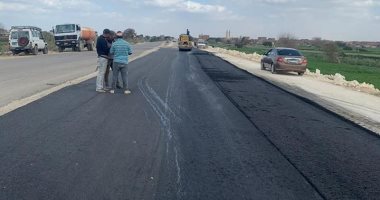 محافظة الجيزة: رصف طريق الحسانين بمنشأة القناطر بـ15 مليون جنيه.. صور