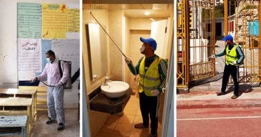 صور..الوقاية خير من العلاج..محافظات تشن حملات لتطهير وتعقيم المنشآت والمدارس والجامعات..إلغاء التجمعات والحفلات والمهرجانات والموالد وبصمة الحضور والانصراف بالمصالح..حملات للتوعية بمخاطر كورونا وطرق الوقاية منه