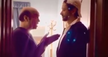كريم محمود عبد العزيز وسليمان عيد يبدعان فى تقليد مشهد من فيلم طيور الظلام