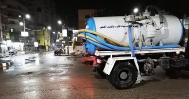 مياه الفيوم تدفع بـ32 معدة لشفط المياه من الشوارع