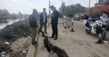 هبوط أرضى في بنها نتيجة انفجار بأحد خطوط مياه الشرب على الرياح التوفيقي