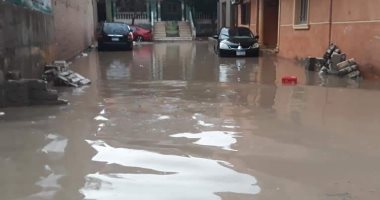 صور.. قارئ يستغيث لشفط تجمع مياه الأمطار قرية أبو غالب منشأة القناطر