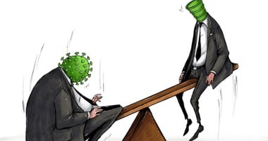 كاريكاتير صحيفة إماراتية.. يسلط الضوء على ارتفاع أسعار النفط بسبب كورونا