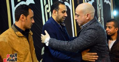 نجوم الزمالك والإعلام في  عزاء والدة طارق السعيد 