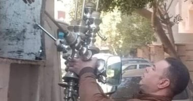 صور.. مصادرة 1000 شيشة فى حملات لمنعها بمقاهى الجيزة
