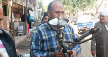 مصادرة 1318 شيشة وغلق 8 مقاهى خلال حملات مفاجئة بالقناطر الخيرية.. صور