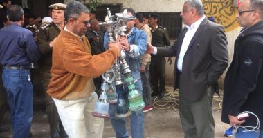 مصادرة 200 "شيشة " من 25 مقهى بالزقازيق فى حملات مكثقة بالشرقية