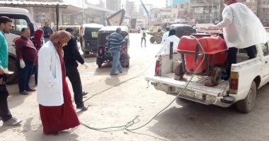  إزالة أسواق ذبح الدواجن العشوائية بالمحلة والصحة والطب البيطري يطهرون الشوارع