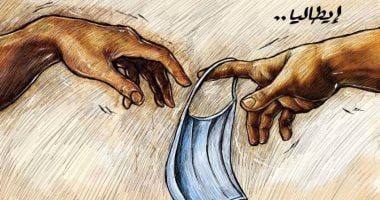 كاريكاتير صحيفة إماراتية.. فيروس كورونا يسيطر على الأراضى الإيطالية 