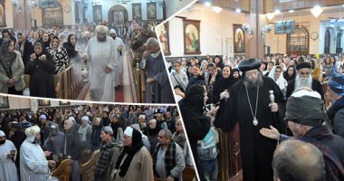 أقباط أبنوب بأسيوط يتزاحمون على كنيسة الشهيد مارفام الجندي بذكرى وفاة البابا شنودة.. والأنبا لوكاس: لم ندع أحدًا للقداس.. وأوقفنا جميع الفعاليات وانتهزنا الفرصة لتوعيتهم بمخاطر الزحام في زمن كورونا.. صور