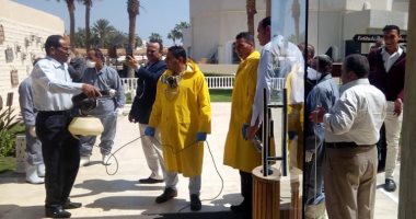 تطهير فنادق وكنائس ومساجد الغردقة وديوان ومديرية أمن البحر الأحمر.. صور