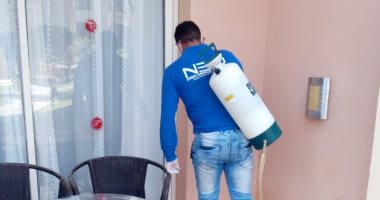  تعقيم الفنادق والمنشآت السياحية فى خليج مكادى بالبحر الأحمر