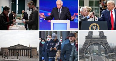 أحداث العالم هذا الأسبوع × 100 صورة.. الهلع مازال يهيمن على العالم بسبب كورونا.. طوارىء دولية فى مختلف العواصم.. وجنازات بدون مشيعين لضحايا الفيروس فى إيطاليا.. وإقبال كبير على تخزين السلع الغذائية بسبب المخاوف
