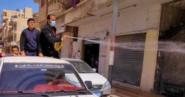 شباب بالعريش يعقمون حيهم ضد كورونا ويستعدون لاستكمال المهمة بالمدينة..صور