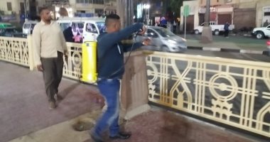 شاهد.. الأقصر تنطلق فى تطهير وتعقيم الحدائق العامة وساحة أبو الحجاج
