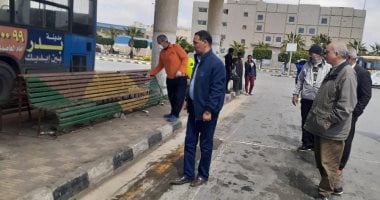 جهاز مدينة بدر ينظم حملات تطهير وتعقيم فى موقف الأتوبيس الرئيسى بالمدينة 