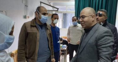 صور ..إجراءات احترازية بأقسام الطوارئ والعيادات الخارجية بمستشفى بني سويف الجامعى