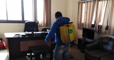 تطهير وتعقيم تم المصالح الحكومية بمدينة نخل بشمال سيناء