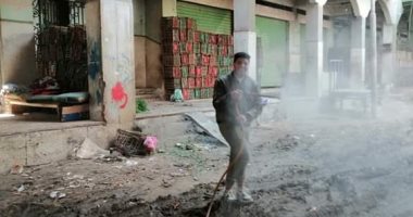 تعقيم سوق المواشي والشوارع الرئيسية في بلبيس