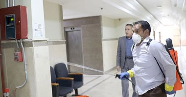 تطهير وتعقيم مبنى ديوان عام محافظة  بنى سويف والوحدات المحلية