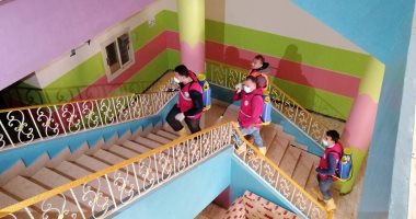 وزارة التضامن تعقم مؤسسات الرعاية الاجتماعية لمواجهة كورونا.. صور