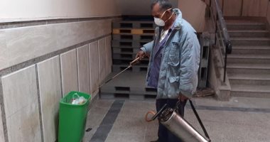 تطهير وتعقيم المنشآت العامة والخدمية ووسائل المواصلات بكفر الشيخ