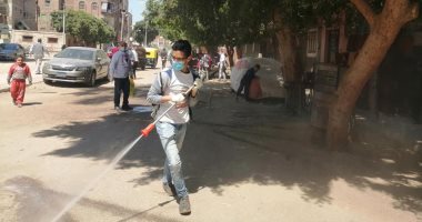 شباب مركز أبو تيج بأسيوط ينظمون حملة تطهير وتوعية لمواجهة كورونا