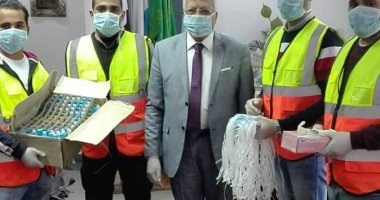 "مياه المنوفية" توزع كمامات على العاملين بالشركة للوقاية من كورونا