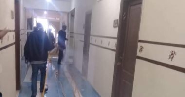 تواصل أعمال تطهير المصالح الحكومية والمدارس فى رأس غارب. صور