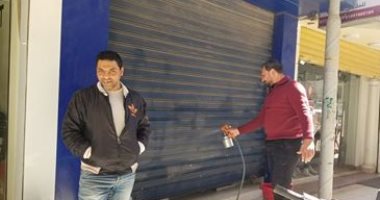شباب المحلة الكبرى بالغربية يعقمون محلاتهم والشوارع خوفا من كورونا.. صور