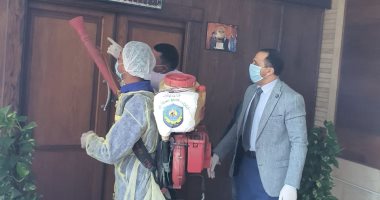 صور ..إجراءات مكثفة لتطهير كليات جامعة دمنهور لمواجهة كورونا