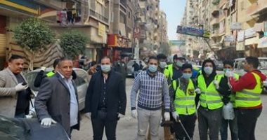 مبادرة شبابية فى مدينة النهضة لتطهير المساجد والمنازل وتوزيع كمامات على الأهالى