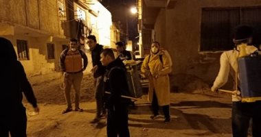 مبادرة شبابية من أهالى قرية الشطب بأسيوط لتعقيم وتطهير المنازل والشوارع