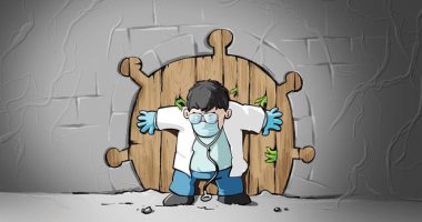 كاريكاتير صحيفة سعودية.. الأطباء خط الدفاع الأمامى للتصدى لكورونا