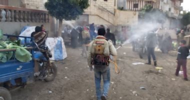 صور.. تعقيم 13 وحدة محلية وفض سوقى شيبة وميت أبو على بالشرقية