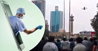 تكنولوجيا خليجية فى زمن الوباء.. أحدث 3 وسائل اتبعتها دول الخليج لمواجهة كورونا..شرطة الكويت تلاحق التجمعات بطائرات درون ناطقة.. الإمارات تستغل الذكاء الاصطناعى فى خدمات طبية..واستشارات عن بعد بعمان لمنع العدوى