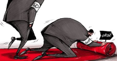 كاريكاتير صحيفة إماراتية.. الإخوان يمهدون أراضى الوطن العربى للإحتلال التركى