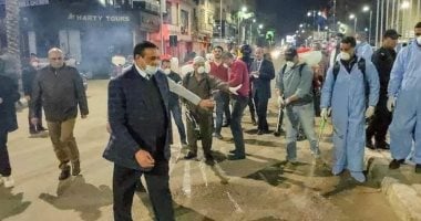 محافظ البحيرة يوجه بتعقيم الشوارع والميادين خلال فترة حظر التجول 